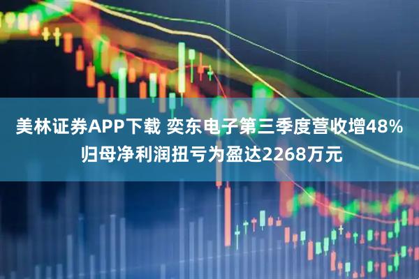 美林证券APP下载 奕东电子第三季度营收增48% 归母净利润扭亏为盈达2268万元